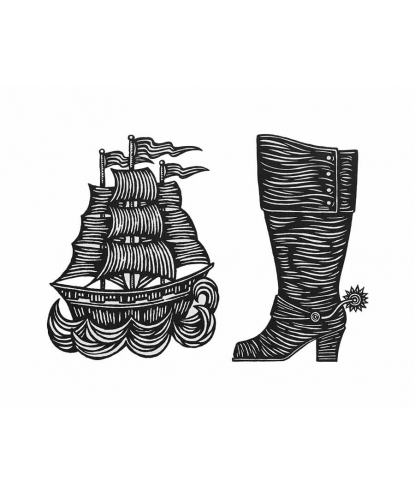 TACCUINO PATCH SHIP AND BOOT